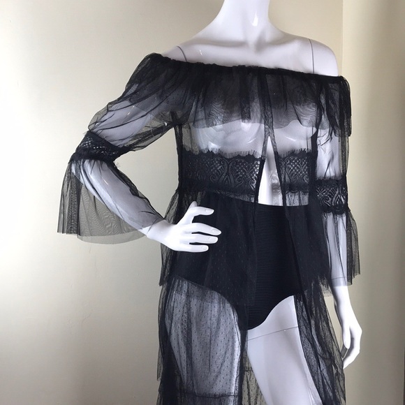 “Isabella” Sheer Maxi Cover Up - Picture 2 of 5